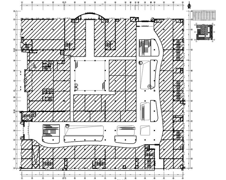 [甘肃]山丹世博购物广场室内装饰工程CAD施工图+效果图-6一层主体示意图