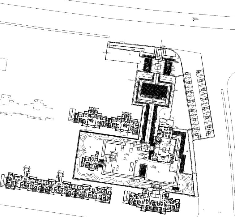 su台阶栏杆资料下载-[江苏]南京旭辉高端品质新中式居住区CAD施工图（含：方案图，SU模型）