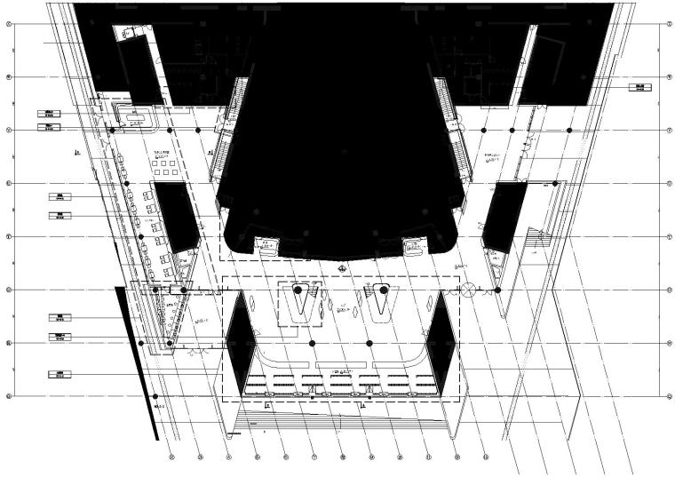 [山东]青岛大剧院设计CAD施工图+PDF文件-1区（歌剧院）门厅4.500标高平面图