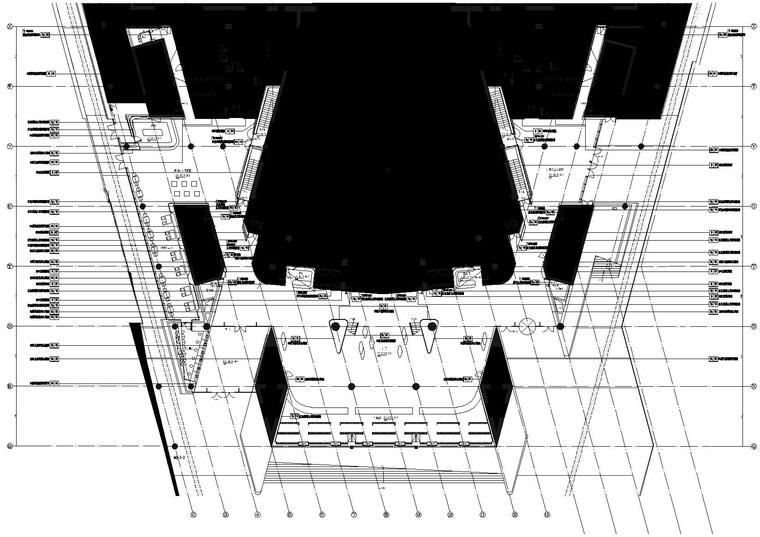 [山东]青岛大剧院设计CAD施工图+PDF文件-1区（歌剧院）门厅4.500标高墙面饰面示意图