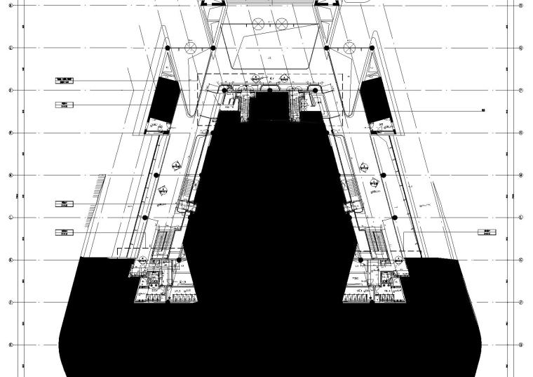 [山东]青岛大剧院设计CAD施工图+PDF文件-2区音乐厅前厅13.500标高平面图