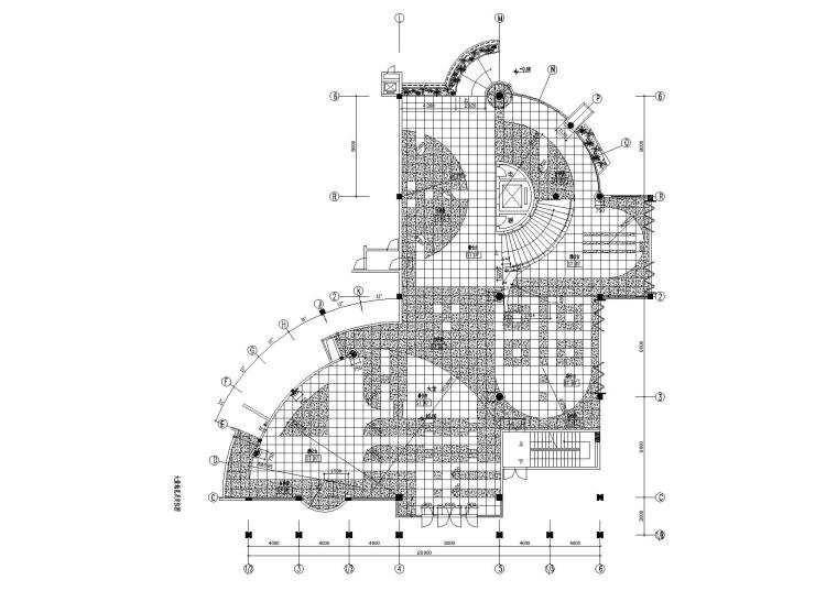 [海南]海滨风情商务度假温泉酒店大堂设计施工图（含实景）-大堂地面铺装图