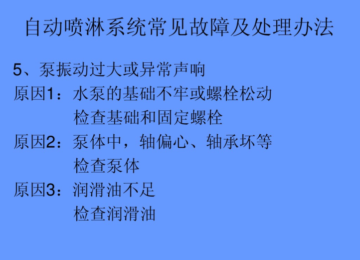 通信系统常见故障资料下载-自动喷水灭火系统常见故障及排除方法