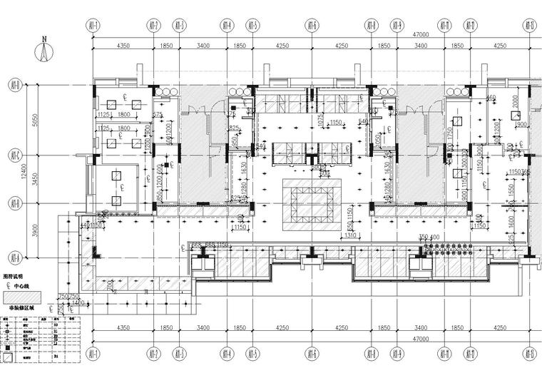 [广东]肇庆君山公馆销售中心CAD施工图+效果-灯具尺寸图