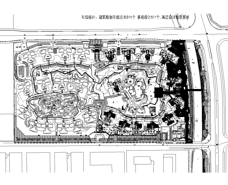 住宅泛光照明分析图资料下载-[广东]佛山绿岛湖住宅景观设计CAD平面图