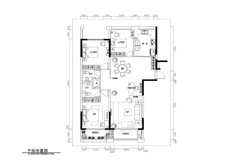 中交中央公园户型资料下载-[浙江]义乌中央公馆样板间CAD施工图+效果图