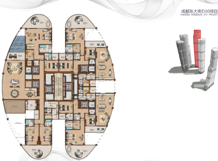 [四川]成都东大街D10项目建筑方案设计文本（PDF，182页）-平面图