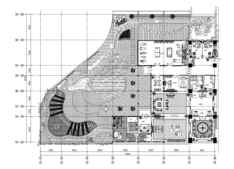 全套围墙施工图资料下载-办公楼屋顶花园景观全套CAD施工图