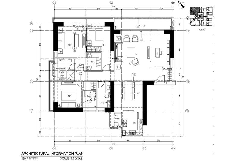 公共电梯平面图资料下载-华润城润府188+225㎡平层精装样板间施工图+物料书(含公共区域+电梯桥箱）