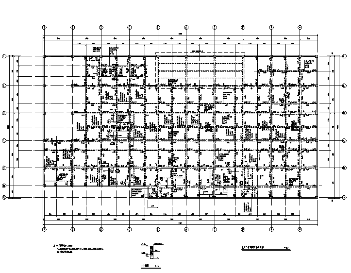 四层框架建筑平面图资料下载-[辽宁]地上四层框架结构商业综合楼结构施工图