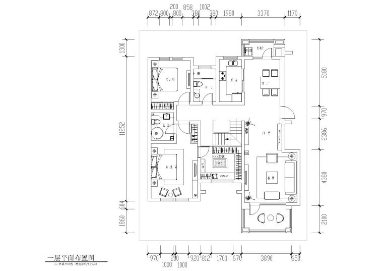 矗立岩石的住宅资料下载-[山东]临沂谢恒煦住宅装饰CAD施工图+效果图