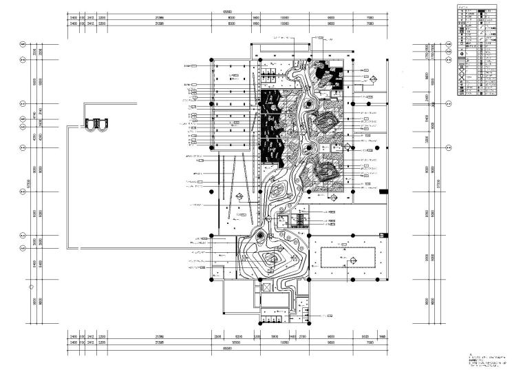 [贵州]贵阳新世界碧潭园会所施工图+实景图-天花平面图