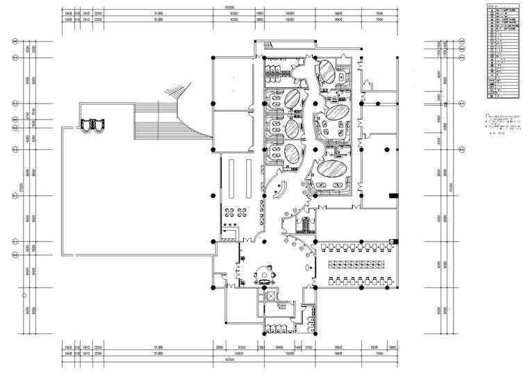 [贵州]贵阳新世界碧潭园会所施工图+实景图-地下层苏位与地面物件对应关系平面图