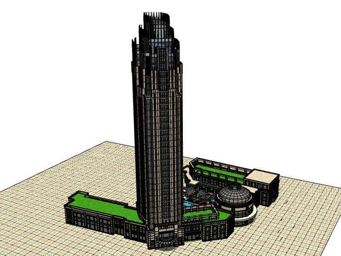 温州万科幼儿园建筑模型资料下载-万科金域蓝湾酒店建筑模型设计