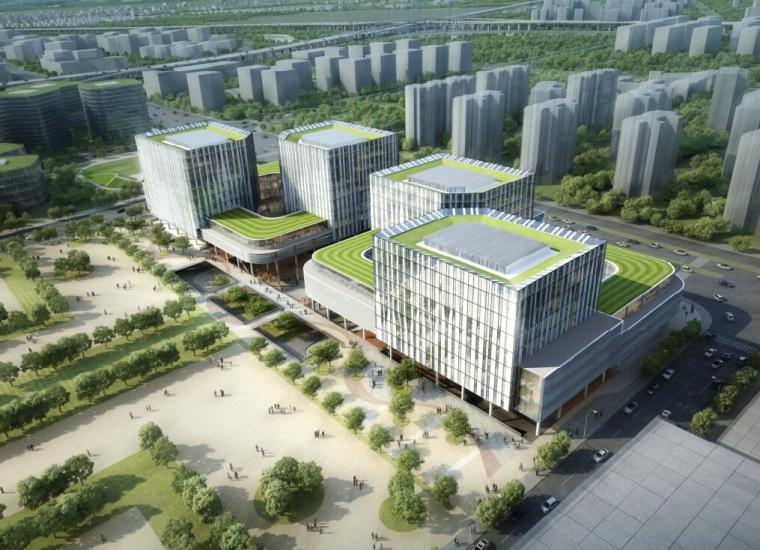 阿里巴巴设计方案资料下载-[上海]阿里巴巴总部办公综合图建筑方案文本（现代风格|PDF+90页）
