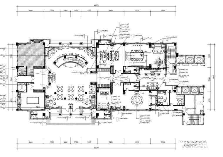 [浙江]温岭九龙国际大饭店施工图+效果图-插座布置图