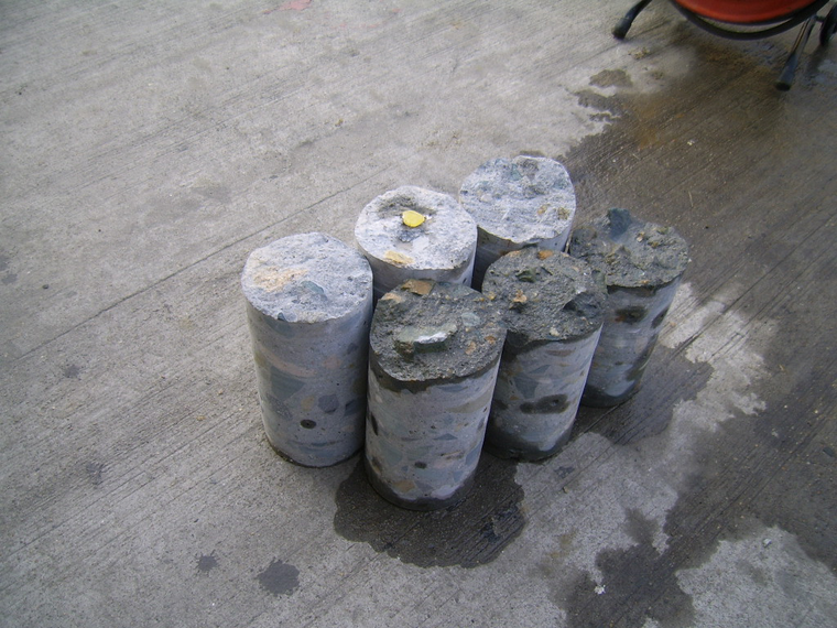 35钻取出的芯样