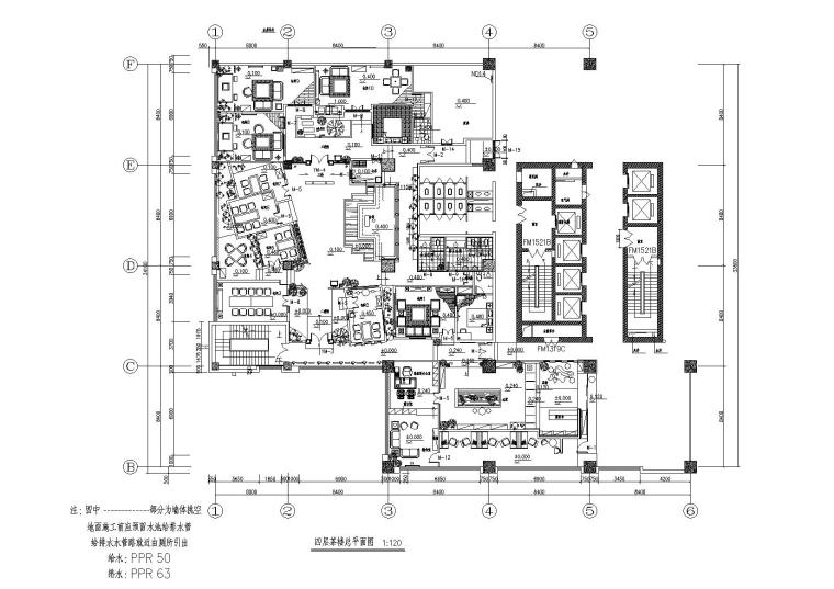 装饰工程表cad资料下载-[河北]石家庄军创国际茶楼装饰工程CAD施工图+效果图