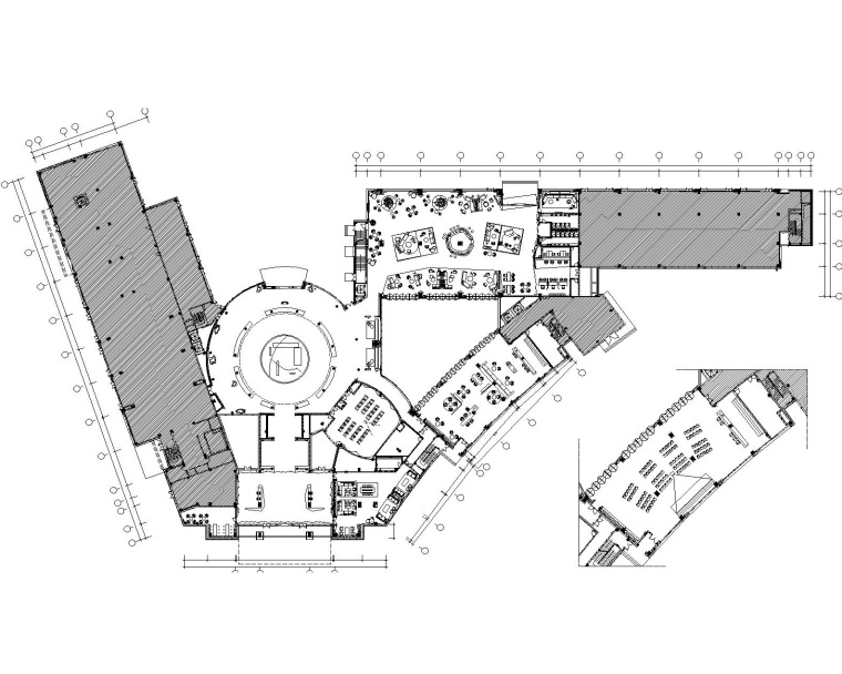 星耀五洲独栋别墅资料下载-[天津]于强设计-天津知名地产星耀五洲售楼处CAD全套施工图+效果图方案+官方摄影