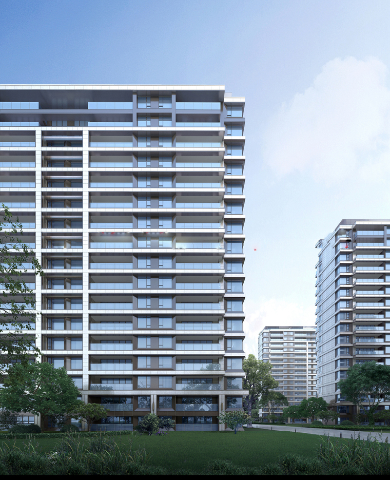 建业郑州电影小镇橙园现代高层住宅建筑设计