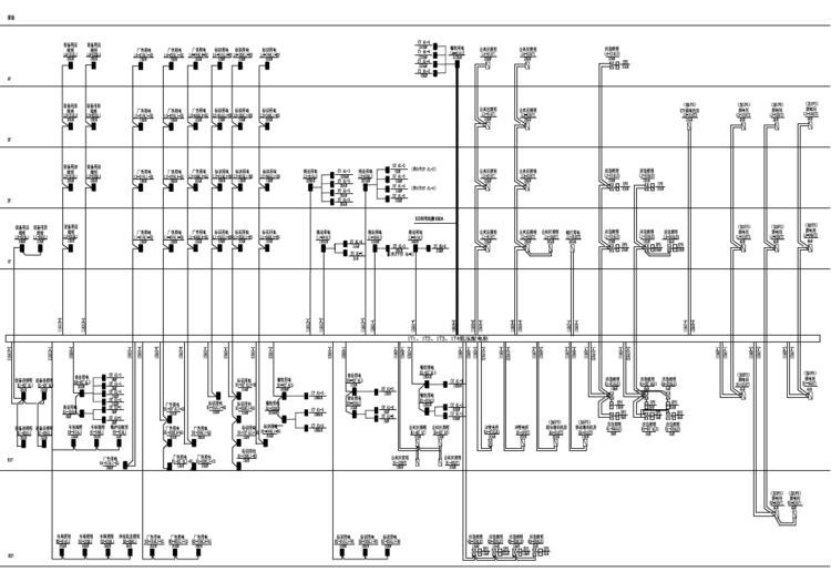 湖南大型交通枢纽及配套建筑电气及弱电智能化施工图-竖向干线系统