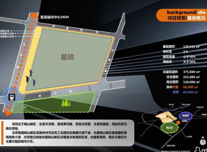 [江苏]徐州东宝地块商住项目建筑概念设计方案文本-基地概况