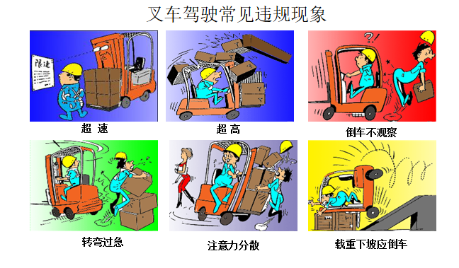 36叉车驾驶常见违规现象