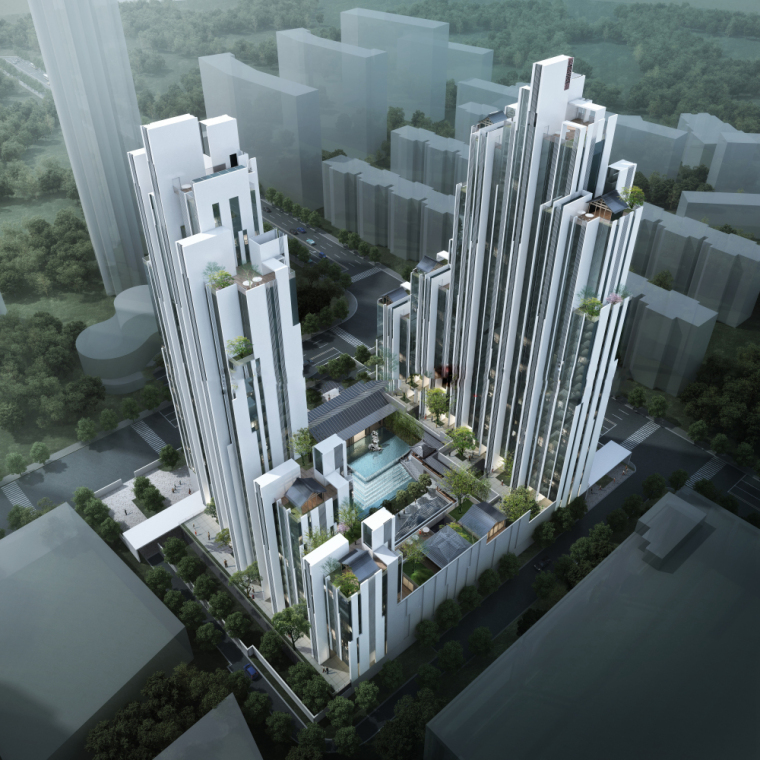 南京恒基国际公寓住宅资料下载-[江苏]南京建发现代风格公寓建筑设计（ DC国际）