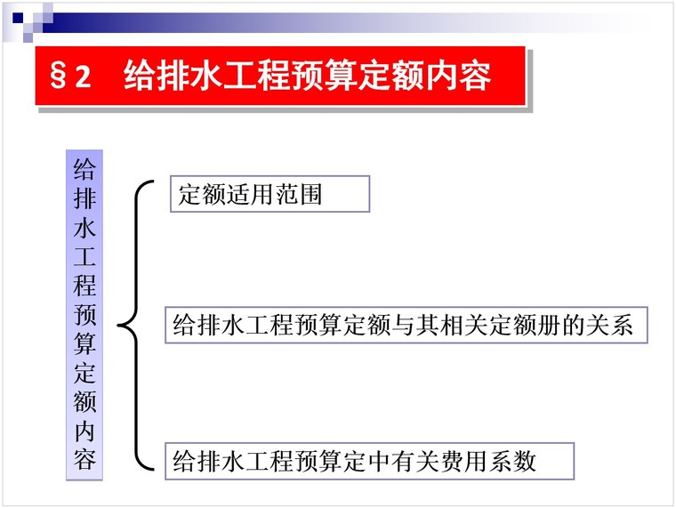 给排水安装预算(工程量计算与定额应用)讲述-1、给排水工程预算定额内容