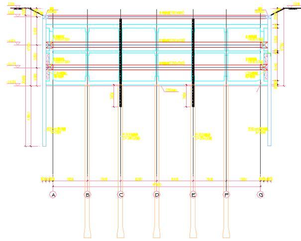 天津地铁站地下连续墙施工方案（104页，图文丰富）-围护结构断面图