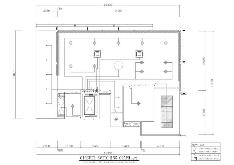 [澳大利亚]博伦中式餐饮空间CAD施工图+效果-开关控制图