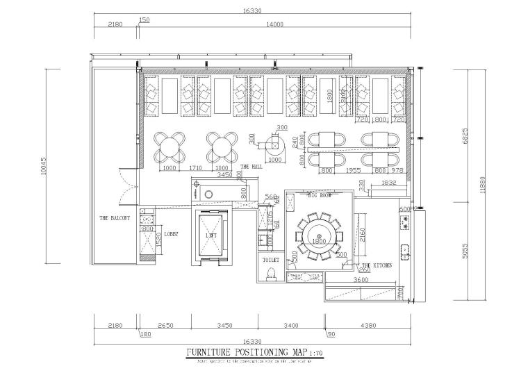 [澳大利亚]博伦中式餐饮空间CAD施工图+效果-家具尺寸图