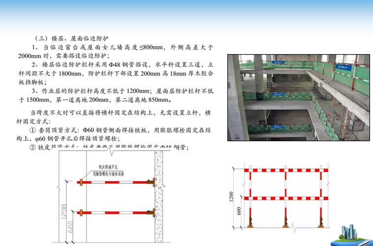 高层住宅项目安全文明策划书（图文并茂）-楼层临边防护