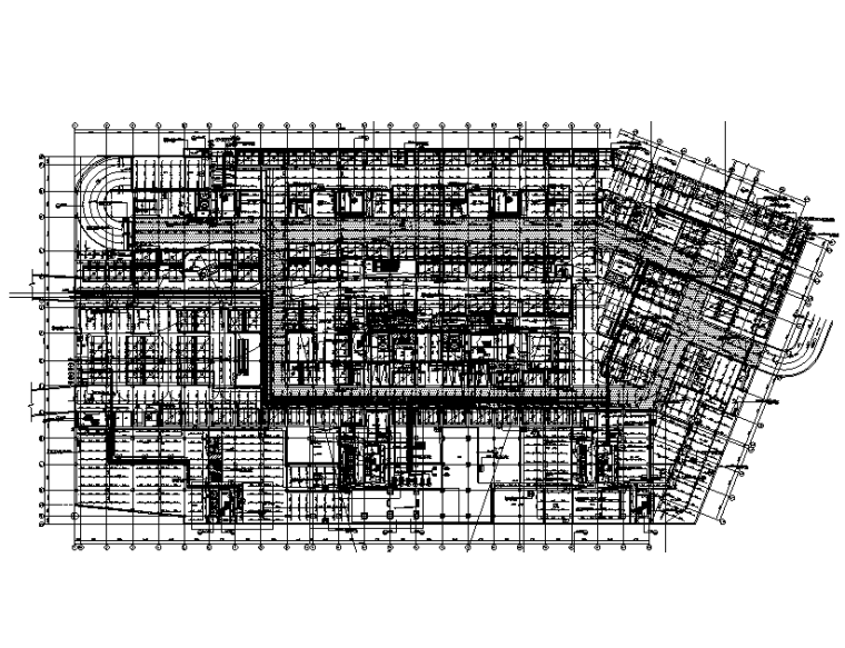 山东商业综合楼给排水设计施工图-地下二层自动喷洒平面图