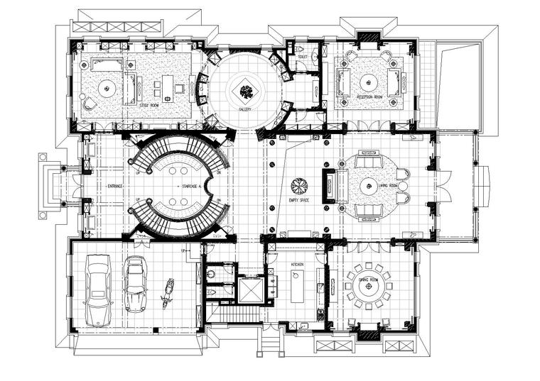 邱德光现代样板房资料下载-[北京]北京財富公館B1戶型CAD施工图+实景图