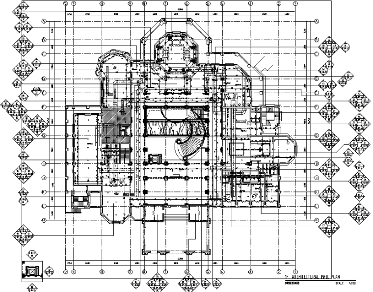 ​同和文化休闲中心空间设计施工图+效果图-立面索引图