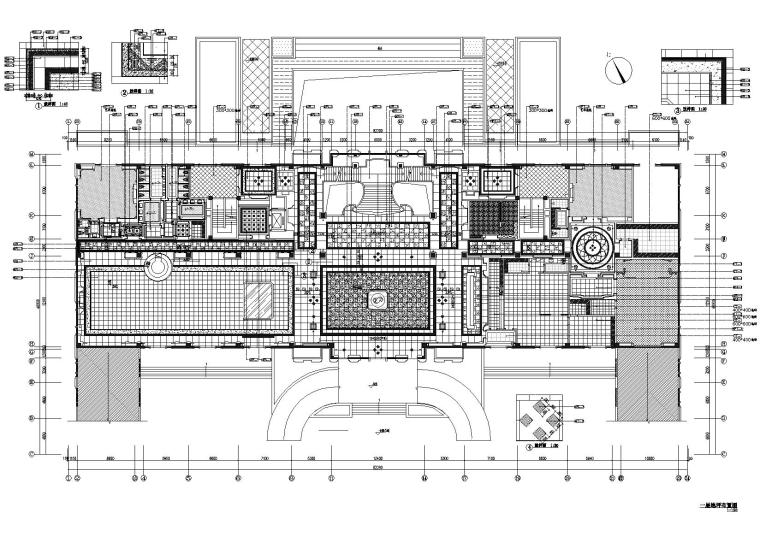 [江苏]金地常州天际会所CAD施工图+实景拍摄-地面铺装图