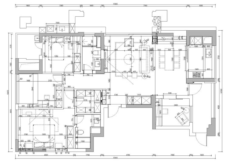 [杭州]富春和园景和园样板间装饰施工图-家具尺寸图