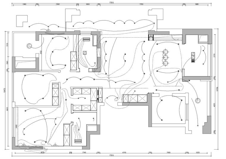 [杭州]富春和园景和园样板间装饰施工图-开关布局图