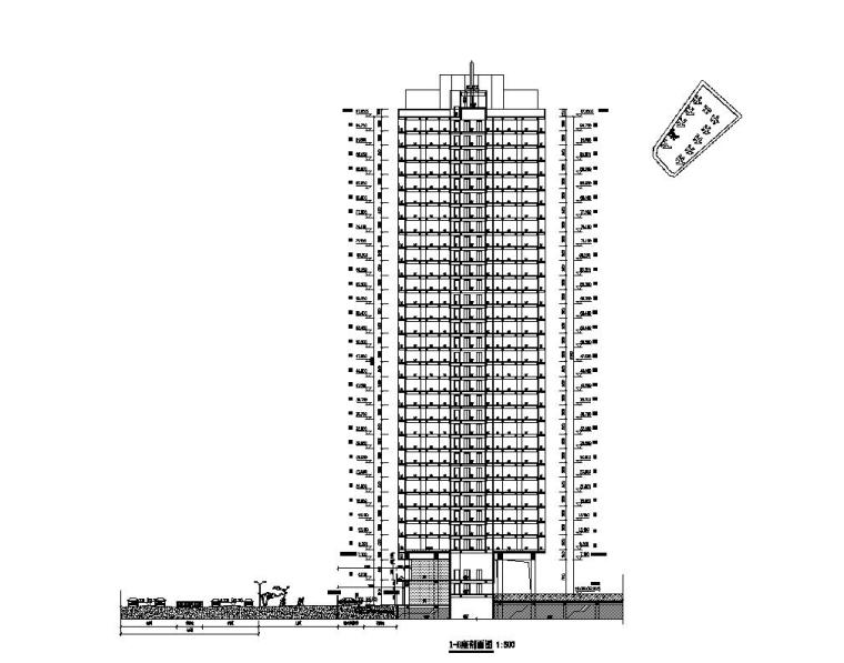 [广东]欧陆风格居住区建筑施工图设计 （CAD）-剖面图