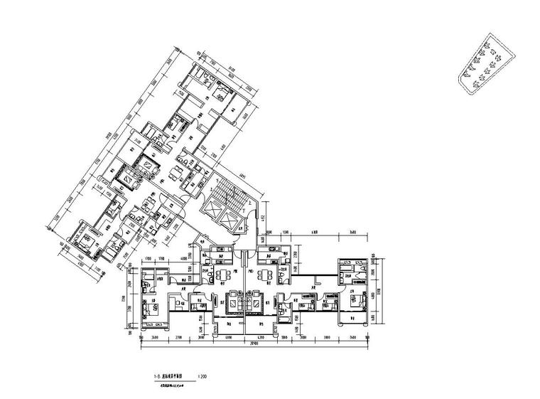 [广东]欧陆风格居住区建筑施工图设计 （CAD）-标准层平面图一