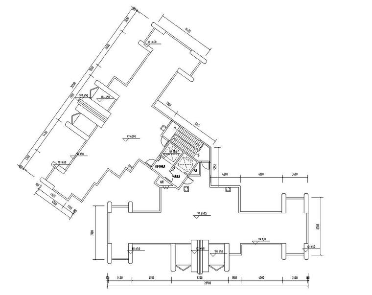 [广东]欧陆风格居住区建筑施工图设计 （CAD）-机房层平面图