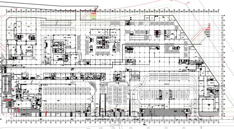 [安徽]现代风格商业中央广场建筑方案文本（PDF+167页）-地下一层平面图