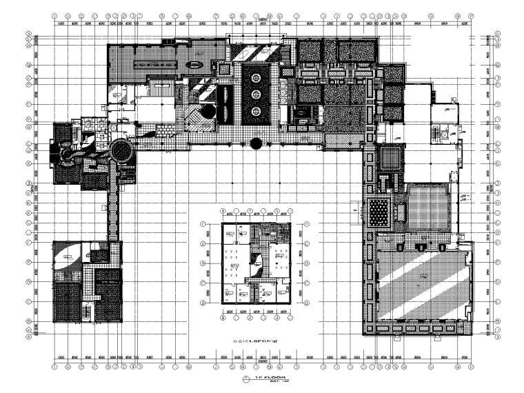 [南京]金陵观园国际酒店施工图+效果图+彩平-地面铺装图