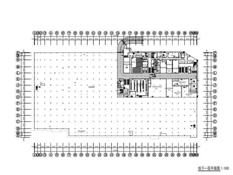 万达平面CAD资料下载-钢混框架结构商业广场初步设计施工图2016