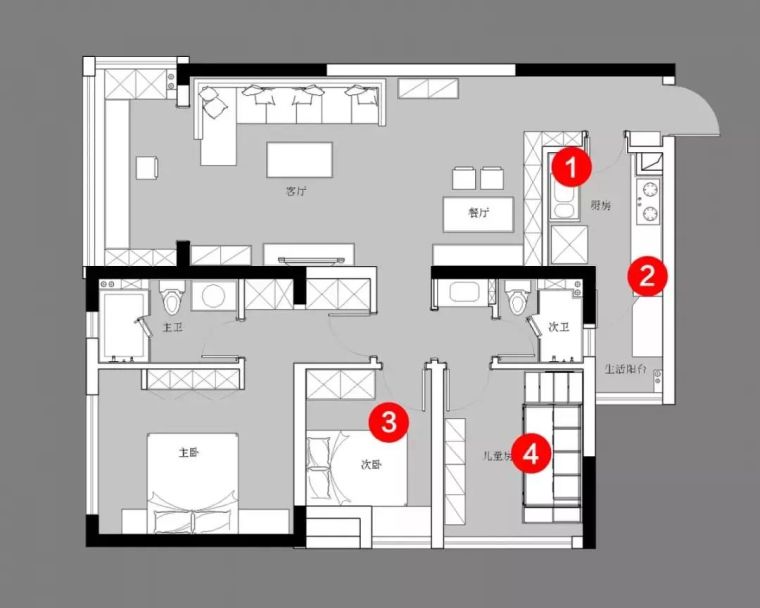 小户型居住室内设计资料下载-100㎡简约北欧，小户型空间如此利用，实用舒适好轻松