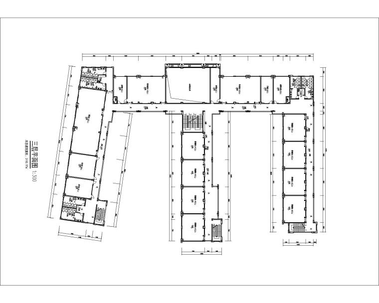 [惠州]30班小学建筑方案文本（CAD+JPG）-三层平面图