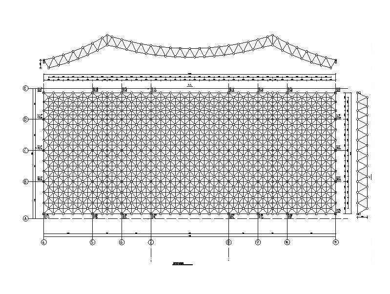 泗水南站屋顶网架平面布置图