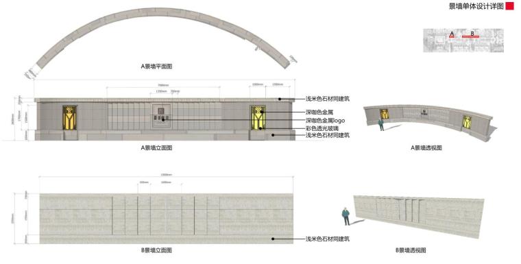 [江苏]欧陆风格高档居住区深化文本（大都会风格|PDF+93页）-景墙单体设计详图