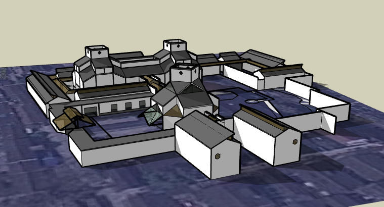 200平室内设计渲染图资料下载-​苏州博物馆建筑SU模型